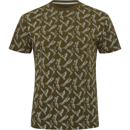North Latitude T-shirt Allover Printed Green - Tricouri - Tricouri Bărbați Mărimi Mari