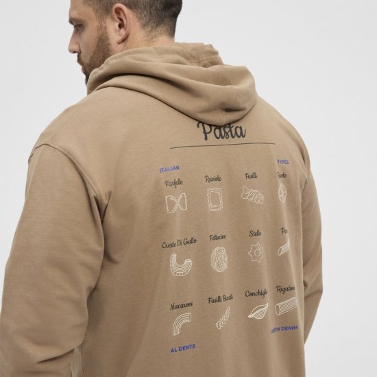 North Latitude Hoodie with Zipper Dark Sand TALL - TALL pulovere - 