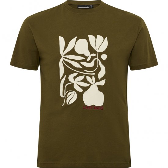 North Latitude T-Shirt Lazy Days Green - Tricouri - Tricouri Bărbați Mărimi Mari