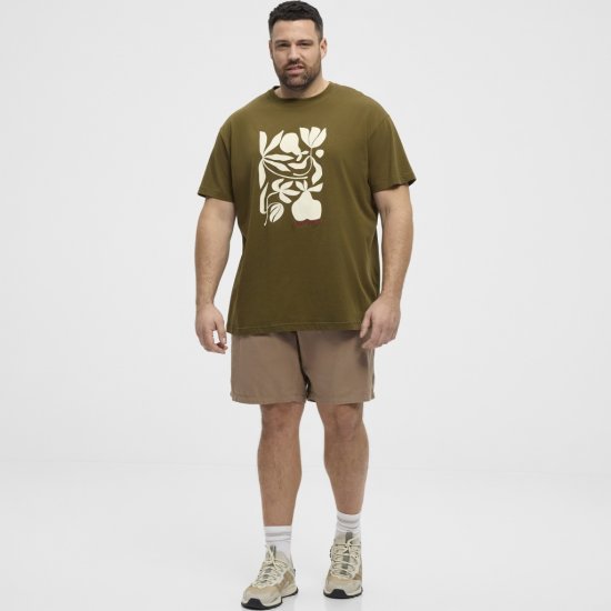 North Latitude T-Shirt Lazy Days Green - Tricouri - Tricouri Bărbați Mărimi Mari