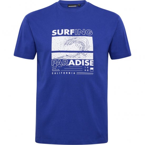 North Latitude T-Shirt Printed Blue - Tricouri - Tricouri Bărbați Mărimi Mari