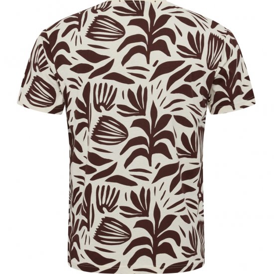 North Latitude T-Shirt Printed Allover Bordeaux - Tricouri - Tricouri Bărbați Mărimi Mari