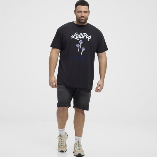 North Latitude T-Shirt Lollipop Black - Tricouri - Tricouri Bărbați Mărimi Mari