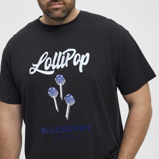 North Latitude T-Shirt Lollipop Black - Tricouri - Tricouri Bărbați Mărimi Mari