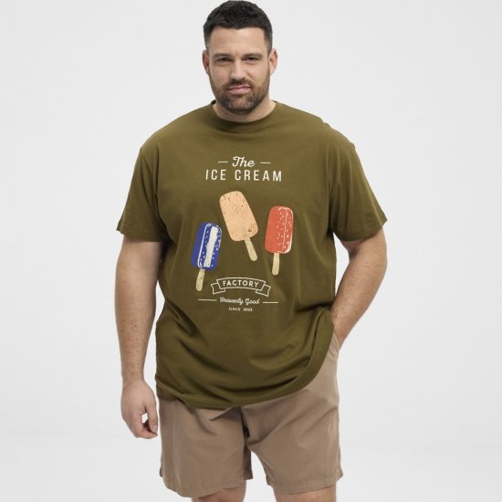 North Latitude T-Shirt Ice Cream Green - Tricouri - Tricouri Bărbați Mărimi Mari