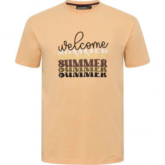 North Latitude T-Shirt Summer Peach - Tricouri - Tricouri Bărbați Mărimi Mari