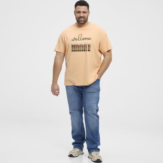 North Latitude T-Shirt Summer Peach - Tricouri - Tricouri Bărbați Mărimi Mari