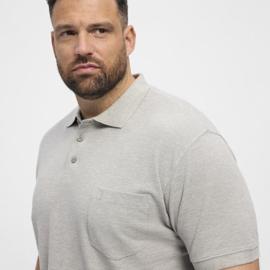 North Latitude Polo Short Sleeve Grey - Tricouri polo - Tricouri Polo Bărbați Mărimi Mari