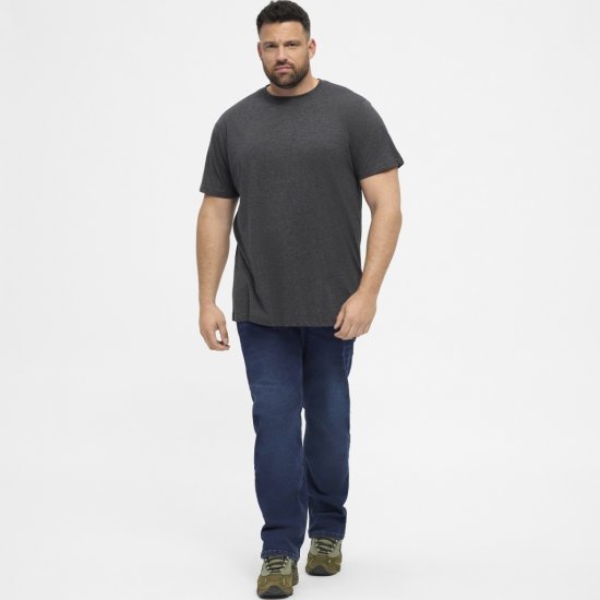 North Latitude T-Shirt 2-Pack Dark Grey Melange - Tricouri - Tricouri Bărbați Mărimi Mari