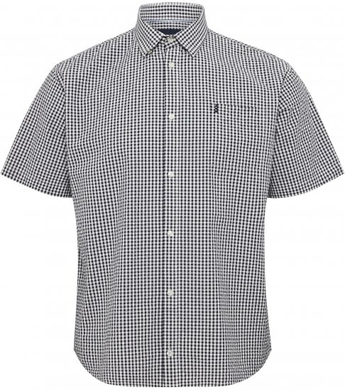 North Latitude Shirt Short Sleeve Checked Grey - Cămăși - Cămăși Bărbați Mărimi Mari