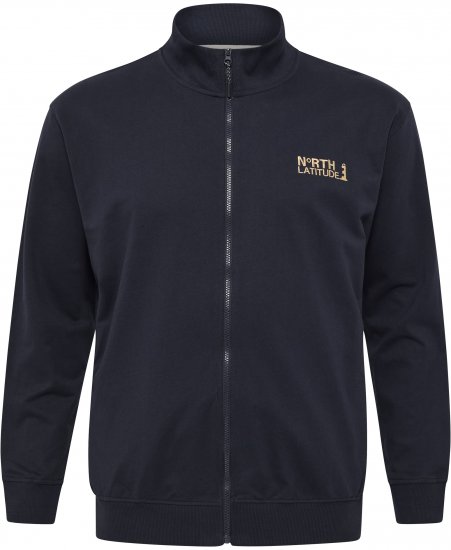 North Latitude Sweatshirt Cardigan Navy - Pulovere & hanorace - Pulovere & Hanorace Bărbați Mărimi Mari