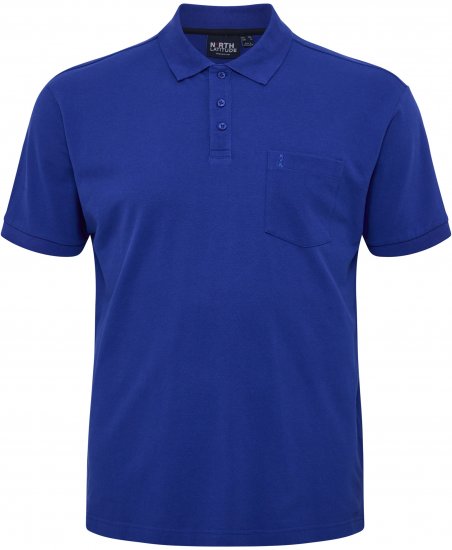 North Latitude Polo Pique Short Sleeve Cobalt Blue - Tricouri polo - Tricouri Polo Bărbați Mărimi Mari