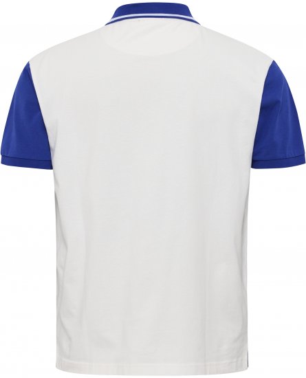 North Latitude Polo Short Sleeve Blue And White - Tricouri polo - Tricouri Polo Bărbați Mărimi Mari