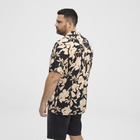 North Latitude Shirt Cuba Short Sleeve Navy - Cămăși - Cămăși Bărbați Mărimi Mari