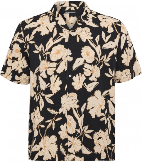 North Latitude Shirt Cuba Short Sleeve Navy - Cămăși - Cămăși Bărbați Mărimi Mari