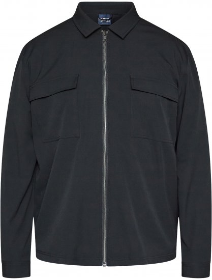 North Latitude 61106 Overshirt Stil Costum Cu Fermoar Integral Negru - Geci - Geci Bărbați Mărimi Mari