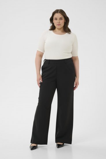 Kaffe Curve Halley Pantaloni Negru - Blugi & Pantaloni pentru Femei Mărimi Mari – Plus Size - 