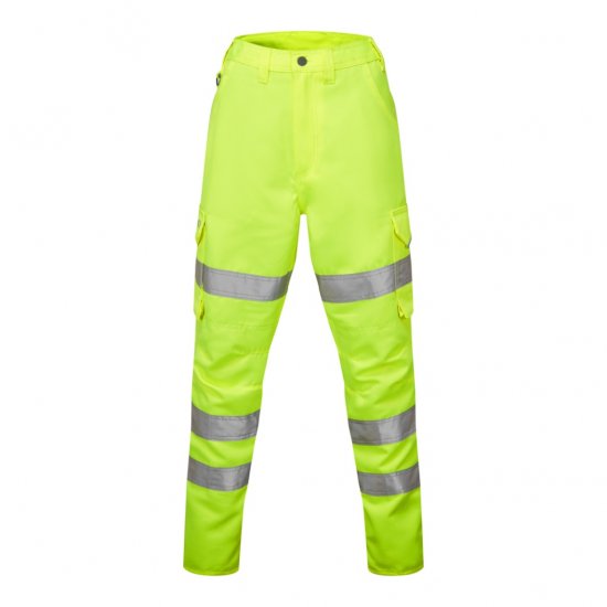 Leo Pennymoor EcoViz Women's Poly/Cotton Cargo Trousers Yellow - Haine de lucru - 