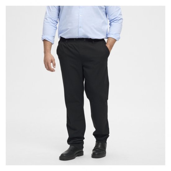 North Latitude Dress Pants Elastic Waist Black - Pantaloni - Pantaloni Bărbați Mărimi Mari