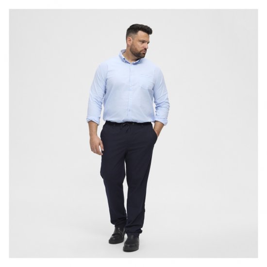 North Latitude Dress Pants Elastic Waist Navy Blue - Pantaloni - Pantaloni Bărbați Mărimi Mari