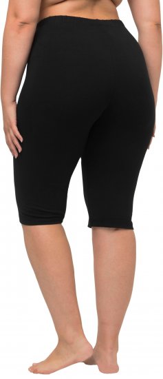 Ulla Popken Stretch Knit Bike Shorts Black - Blugi & Pantaloni pentru Femei Mărimi Mari – Plus Size - 