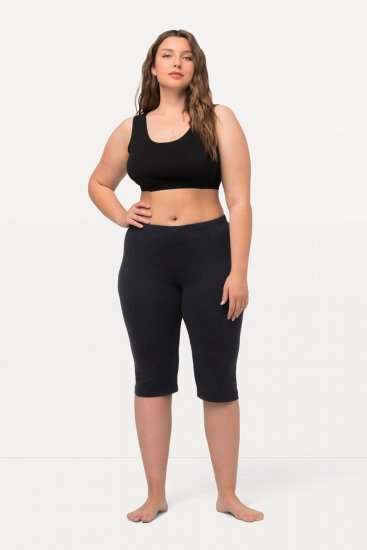 Ulla Popken Stretch Knit Bike Shorts Blue - Ulla Popken - Ulla Popken Îmbrăcăminte Plus-Size
