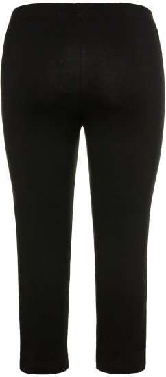 Ulla Popken Basic Stretch Knit Capris Black - Blugi & Pantaloni pentru Femei Mărimi Mari – Plus Size - 