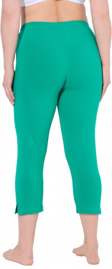 Ulla Popken Basic Stretch Knit Capris Green - Blugi & Pantaloni pentru Femei Mărimi Mari – Plus Size - 
