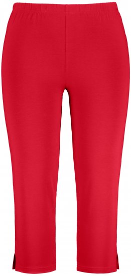Ulla Popken Basic Stretch Knit Capris Red - Blugi & Pantaloni pentru Femei Mărimi Mari – Plus Size - 