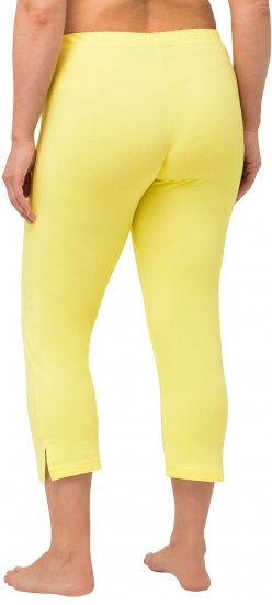 Ulla Popken Basic Stretch Knit Capris Yellow - Blugi & Pantaloni pentru Femei Mărimi Mari – Plus Size - 