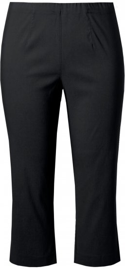 Ulla Popken Stretch Basic Bengaline Capri Pants Black - Blugi & Pantaloni pentru Femei Mărimi Mari – Plus Size - 