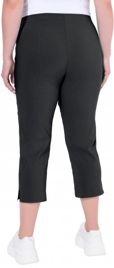 Ulla Popken Stretch Basic Bengaline Capri Pants Black - Blugi & Pantaloni pentru Femei Mărimi Mari – Plus Size - 