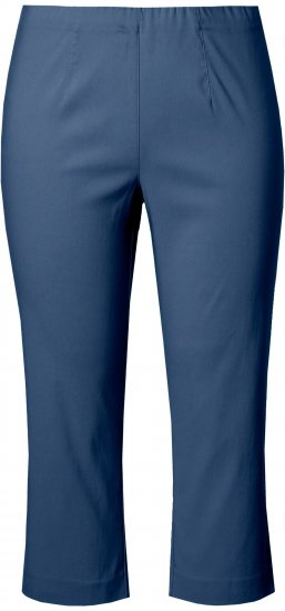 Ulla Popken Stretch Basic Bengaline Capri Pants Denim Blue - Blugi & Pantaloni pentru Femei Mărimi Mari – Plus Size - 