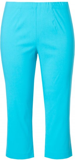 Ulla Popken Stretch Basic Bengaline Capri Pants Deep Aqua - Blugi & Pantaloni pentru Femei Mărimi Mari – Plus Size - 