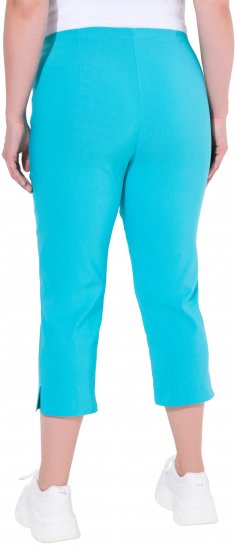 Ulla Popken Stretch Basic Bengaline Capri Pants Deep Aqua - Blugi & Pantaloni pentru Femei Mărimi Mari – Plus Size - 