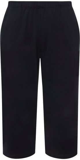 Ulla Popken Pull On Knit Elastic Waist Pocket Crop Pants Blue - Blugi & Pantaloni pentru Femei Mărimi Mari – Plus Size - 