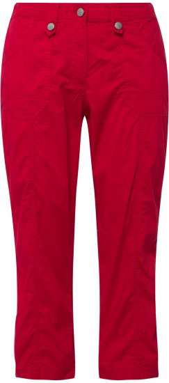 Ulla Popken Roll Tab Hem Stretch Cargo Pants Red - Blugi & Pantaloni pentru Femei Mărimi Mari – Plus Size - 