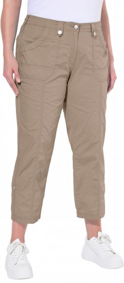 Ulla Popken Roll Tab Hem Stretch Cargo Pants Orange - Blugi & Pantaloni pentru Femei Mărimi Mari – Plus Size - 