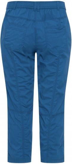 Ulla Popken Roll Tab Hem Stretch Cargo Pants Blue - Blugi & Pantaloni pentru Femei Mărimi Mari – Plus Size - 