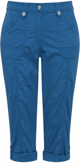 Ulla Popken Roll Tab Hem Stretch Cargo Pants Blue - Blugi & Pantaloni pentru Femei Mărimi Mari – Plus Size - 