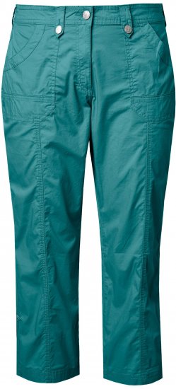 Ulla Popken Roll Tab Hem Stretch Cargo Pants Teal - Blugi & Pantaloni pentru Femei Mărimi Mari – Plus Size - 