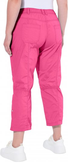 Ulla Popken Roll Tab Hem Stretch Cargo Pants Pink - Blugi & Pantaloni pentru Femei Mărimi Mari – Plus Size - 