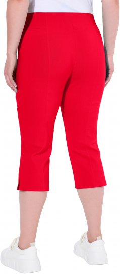 Ulla Popken Bengaline Elastic Waist Stretch Capri Pants Red - Blugi & Pantaloni pentru Femei Mărimi Mari – Plus Size - 