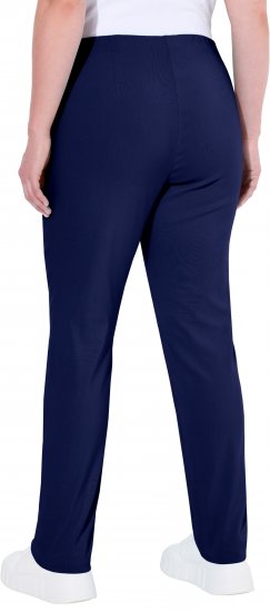 Ulla Popken Bengaline Slim Leg Sienna Fit Elastic Waist Pants Blue - Blugi & Pantaloni pentru Femei Mărimi Mari – Plus Size - 