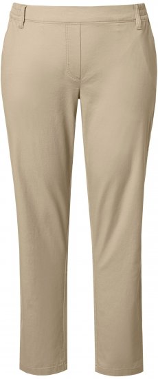 Ulla Popken Chino Elastic Waist Stretch Cotton Pants Brown - Blugi & Pantaloni pentru Femei Mărimi Mari – Plus Size - 