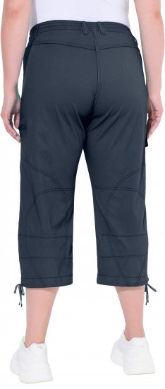 Ulla Popken Stretch Cotton Cargo Crop Pants Navy - Blugi & Pantaloni pentru Femei Mărimi Mari – Plus Size - 