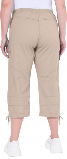 Ulla Popken Stretch Cotton Cargo Crop Pants Beige - Blugi & Pantaloni pentru Femei Mărimi Mari – Plus Size - 