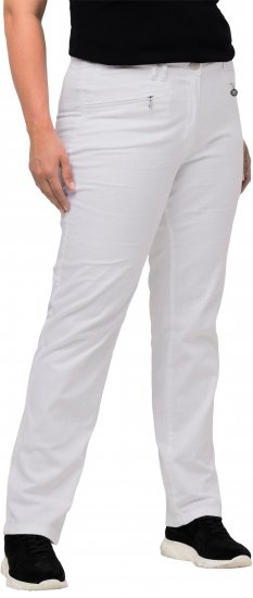 Ulla Popken Summer Pants Mony Snow White - Blugi & Pantaloni pentru Femei Mărimi Mari – Plus Size - 