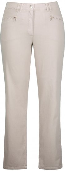 Ulla Popken Summer Pants Mony Beige - Blugi & Pantaloni pentru Femei Mărimi Mari – Plus Size - 