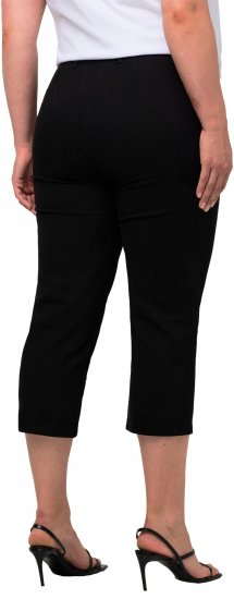 Ulla Popken Mony Stretch Capri Pants Black - Blugi & Pantaloni pentru Femei Mărimi Mari – Plus Size - 
